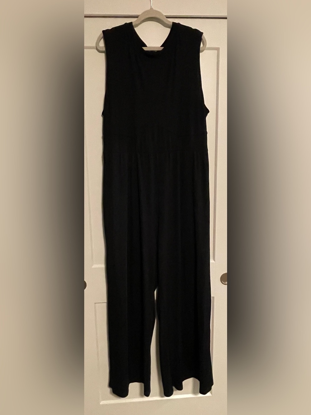 Worn Once - Cider Black Sleeveless wide Leg Jumpsuit - 3X